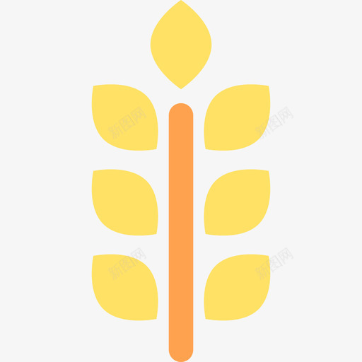 小麦食品和餐厅元素平坦图标svg_新图网 https://ixintu.com 小麦 平坦 食品和餐厅元素