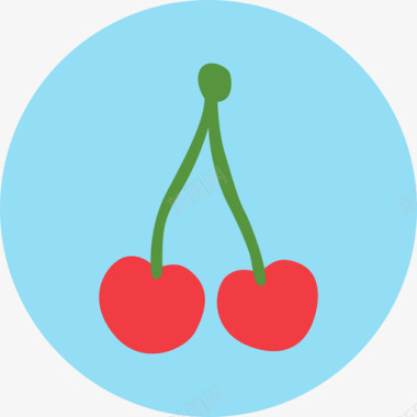樱桃食物夏日水果图标图标