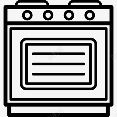 烤箱工具和器具详细设备图标图标