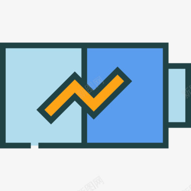 电池电子6线性颜色图标图标