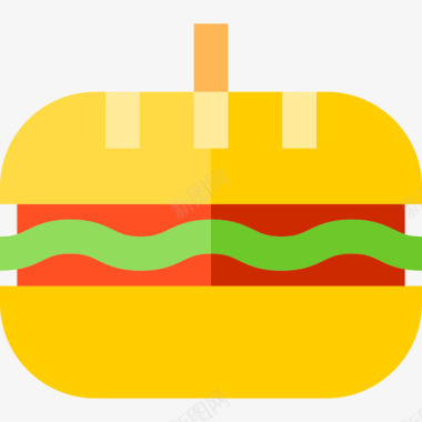 三明治食品和餐厅套餐公寓图标图标