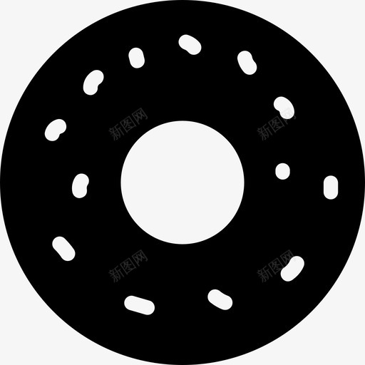甜甜圈食品图标系列填充svg_新图网 https://ixintu.com 填充 甜甜圈 食品图标系列