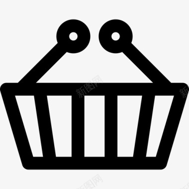 购物篮电子商务系列3线性图标图标