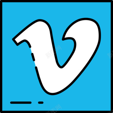 Vimeo社交媒体社交媒体颜色图标图标
