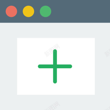 浏览器用户界面元素平面图标图标