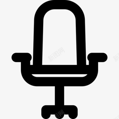 办公椅商务和办公线性直线型图标图标
