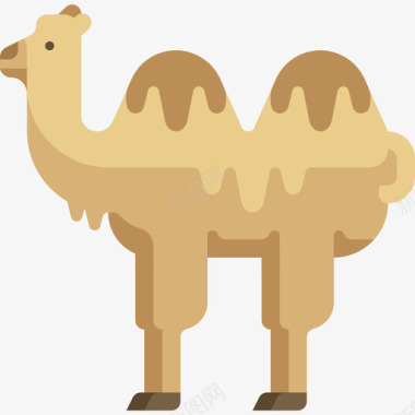 骆驼动物图案套装扁平图标图标