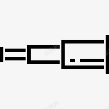 望远镜预先详细线性夏季线性图标图标