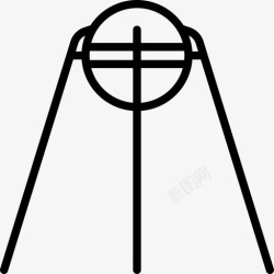空间装置卫星空间装置线性图标高清图片