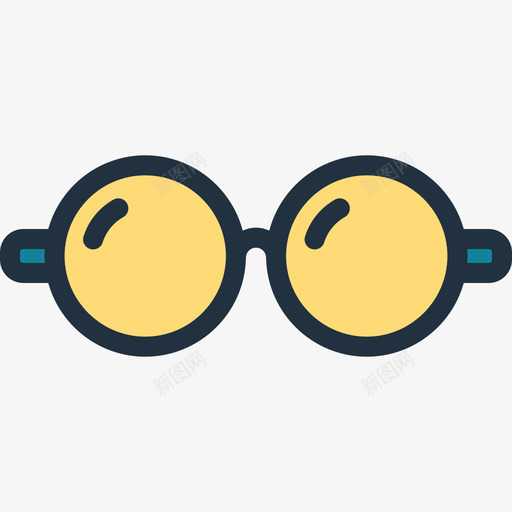 眼镜学习用具浅平边图标svg_新图网 https://ixintu.com 学习用具 浅平边 眼镜