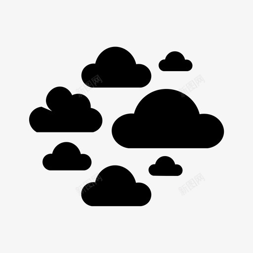 云分离云天空云图标svg_新图网 https://ixintu.com 云 分离云 天气预报 天空云