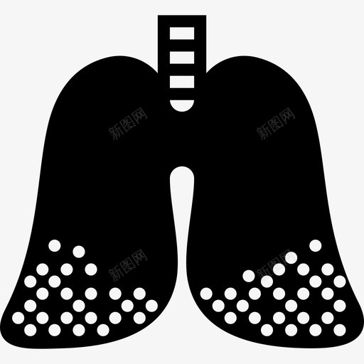 肺部医疗收集2填充图标svg_新图网 https://ixintu.com 健康 医疗收集2 填充 肺部