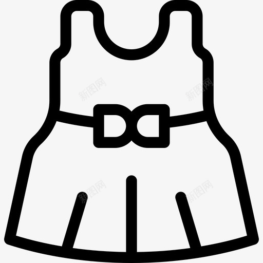 连衣裙婴儿经典系列直线型图标svg_新图网 https://ixintu.com 婴儿经典系列 直线型 连衣裙