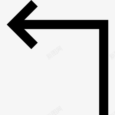 左转箭头集合4直线图标图标