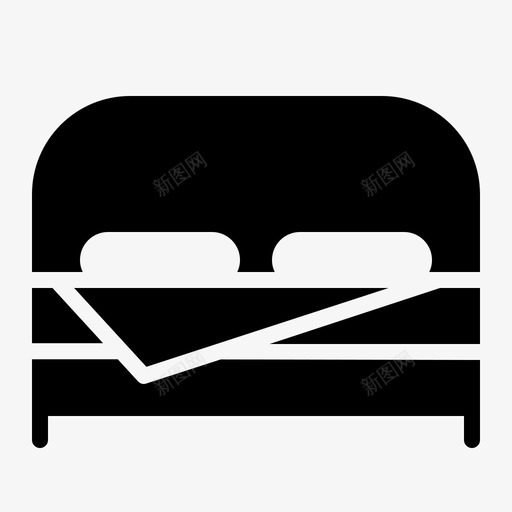 双人床家具室内图标svg_新图网 https://ixintu.com 双人床 室内 家具 家具雕刻 房间 睡眠