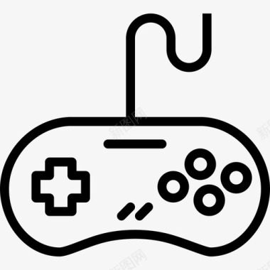 游戏控制器技术集合线性图标图标
