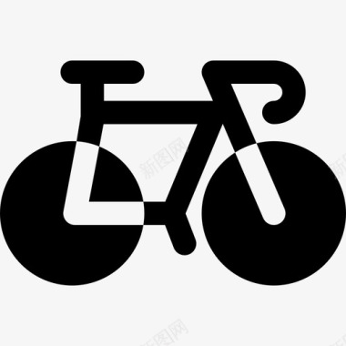 自行车高中体育填充图标图标