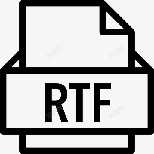Rtf文件格式线性图标svg_新图网 https://ixintu.com Rtf 文件格式 线性
