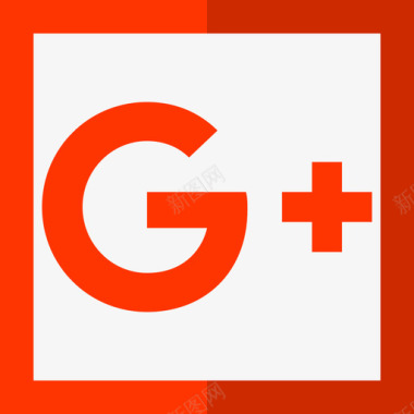 GooglePlus社交媒体徽标集扁平图标图标