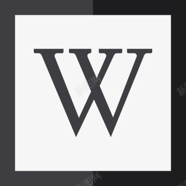 维基百科社交媒体徽标集扁平图标图标