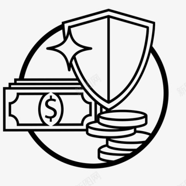 货币安全银行金融图标图标