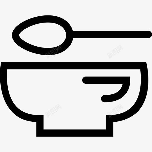 汤饮料和食物收集直系图标svg_新图网 https://ixintu.com 汤 直系 饮料和食物收集