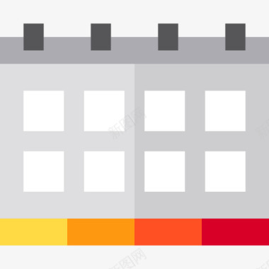 日历商务和办公平面图标图标