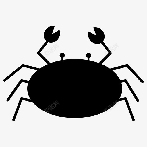 螃蟹动物海鲜图标svg_新图网 https://ixintu.com 动物 海鲜 螃蟹