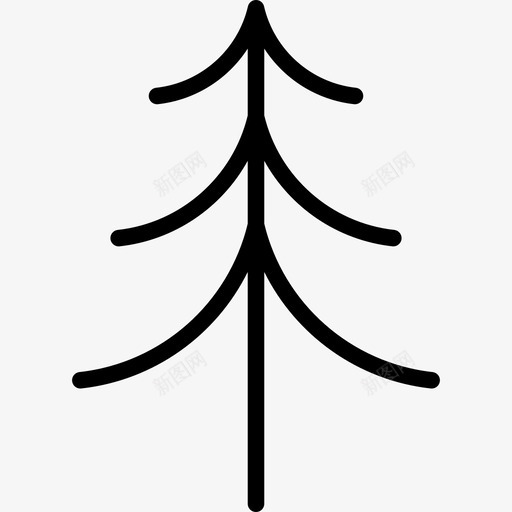 松树时髦风格直线型图标svg_新图网 https://ixintu.com 时髦风格 松树 直线型