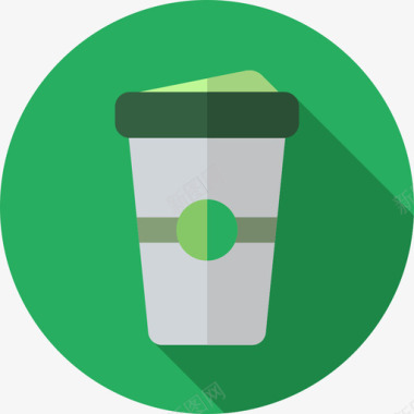 咖啡圆形食物平板图标图标