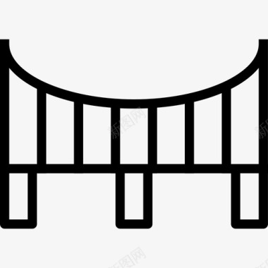 桥梁建筑编译线性图标图标