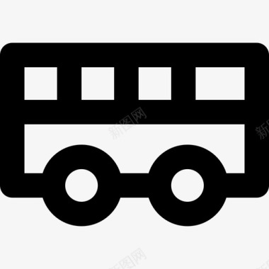 公共汽车运输要素直线图标图标