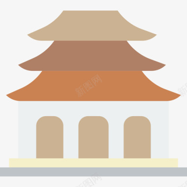 寺庙宗教公寓图标图标