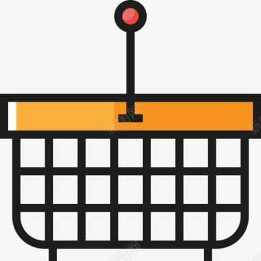 购物篮电子商务图标元素线性颜色图标