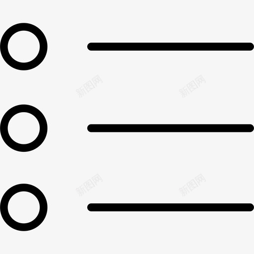 列表平面元素线性图标svg_新图网 https://ixintu.com 列表 平面设计元素 线性