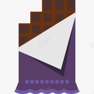 巧克力美食套餐平板图标图标