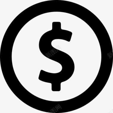 硬币金融收藏实心图标图标