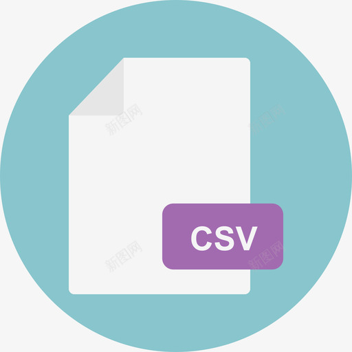 Csv文件平面图标svg_新图网 https://ixintu.com Csv 平面 文件