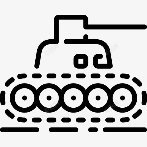 坦克战争直线图标svg_新图网 https://ixintu.com 坦克 战争 直线