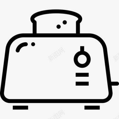 烤面包机厨房用具直列式图标图标