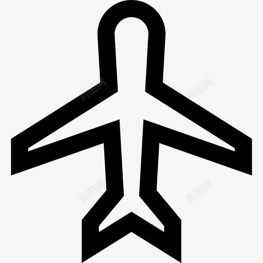 飞机商务元素2直线型图标svg_新图网 https://ixintu.com 商务元素2 直线型 飞机