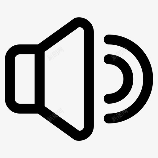 扬声器音频音量图标svg_新图网 https://ixintu.com 声音 扬声器 用户界面基本轮廓 通知 音量 音频