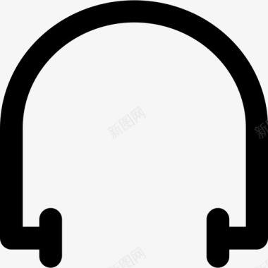 耳机音乐图标系列粗体圆形图标