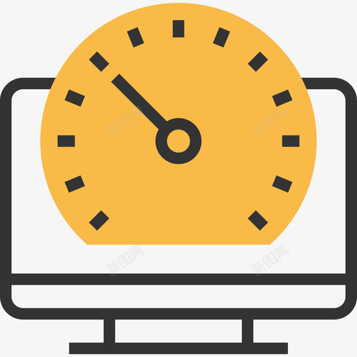 车速表网络2黄色阴影图标svg_新图网 https://ixintu.com 网络2 车速表 黄色阴影