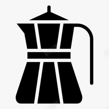 咖啡壶咖啡机浓缩咖啡图标图标