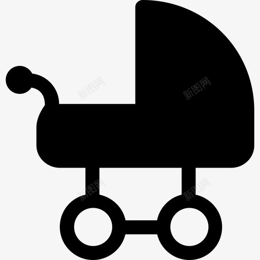 婴儿车运输工具婴儿玩具图标svg_新图网 https://ixintu.com 婴儿玩具 婴儿车 运输工具