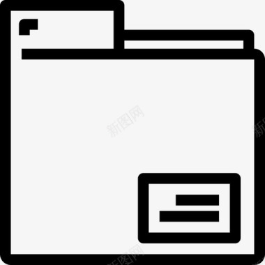 文件夹office图标集线性图标