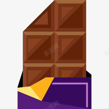 巧克力食物扁平巧克力图标图标