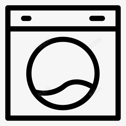 洗衣机衣服家具图标svg_新图网 https://ixintu.com 家具 家居 梨木家具 洗衣机 衣服