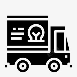 狗粮包装平面汽车包装运输卡车图标高清图片